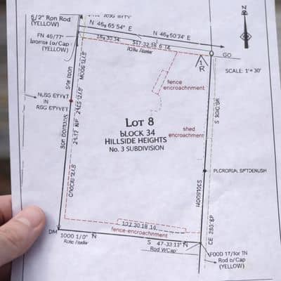 Certified property boundary plat document - ALTA SURVEY Dallas Certified property boundary survey plat showing lot lines and measurements used to evaluate boundary survey cost