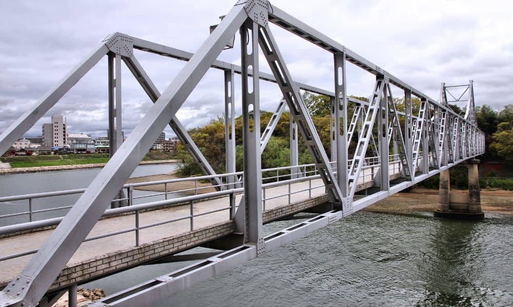 Steel truss bridge showing structural design that helps bridges handle loads and movement safely